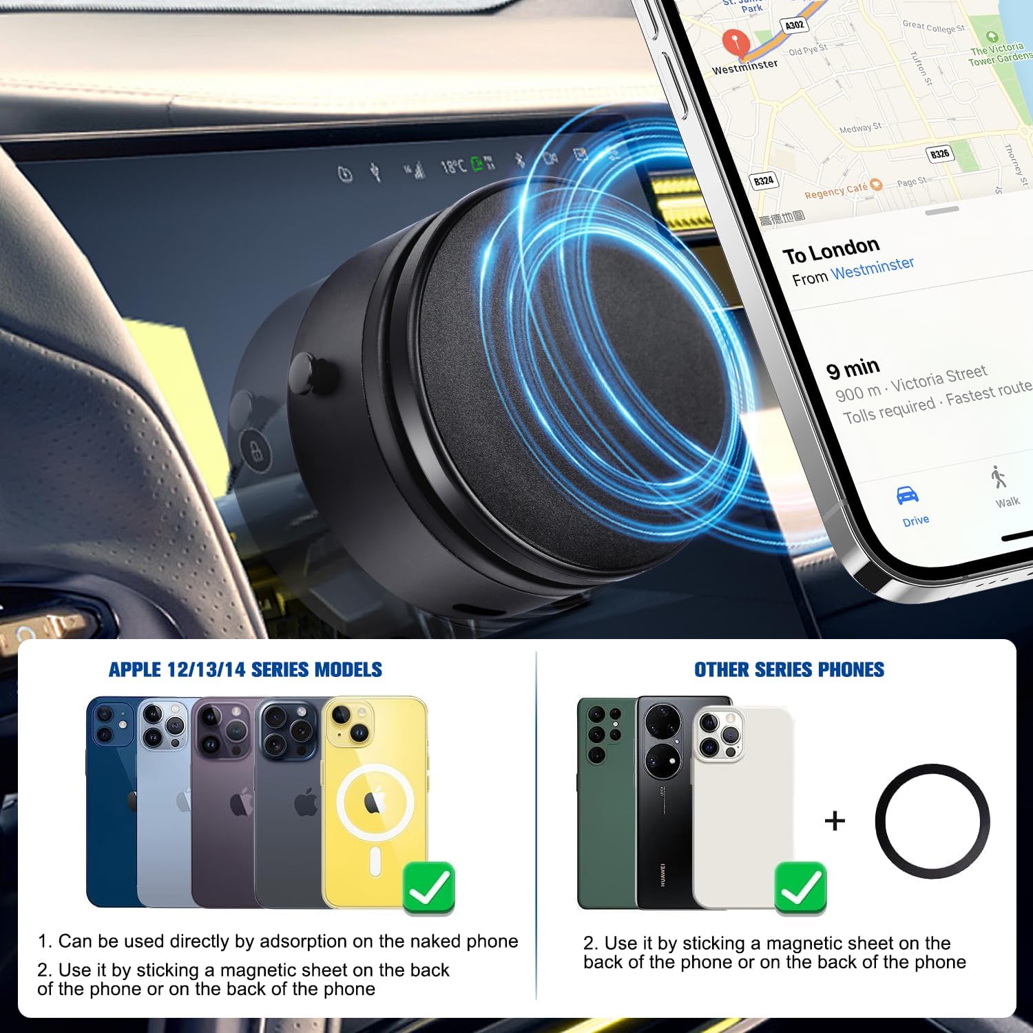 Universal Cell Phone Holder – 360° Adjustable, Strong Grip & Sleek Design