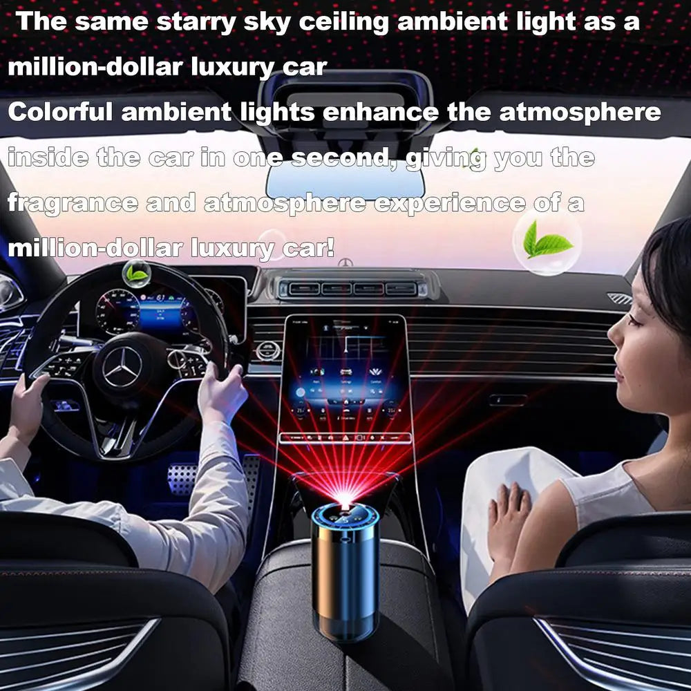 Smart Car Air Freshener Adjustable New Car Smell Air Freshener Car Scent Automatic Car Scent Starry Sky Ceiling Ambient Light
