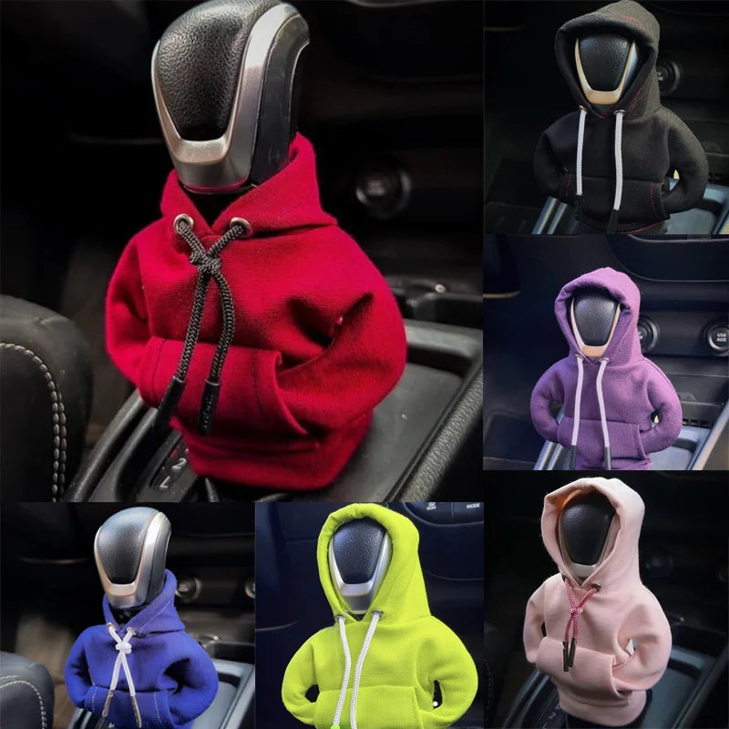 Car Gear Shift Hoodie Cover Shift Cover Gear Handle Decoration Fits Manual Automatic Car Shift Lever Interior Decor Ornament